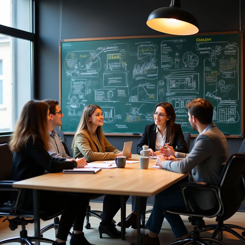 Equipo de BancoCompara en reunión estratégica